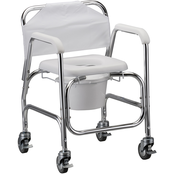 Commode Shower Chair with Wheels